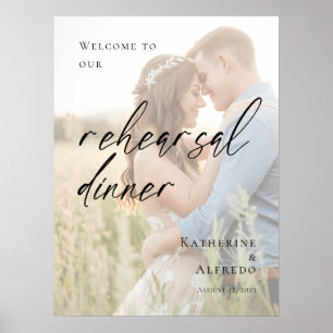 Elegante repetitie Diner foto welkom Poster