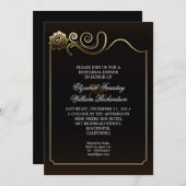 Elegante repetitie diner uitnodiging (Voorkant / Achterkant)