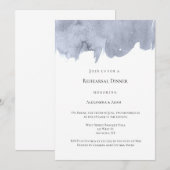 Élégante répétition aquarelle invitations dîner (Devant / Derrière)