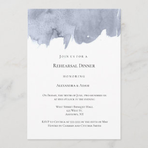 Élégante répétition aquarelle invitations dîner