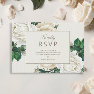 Élégante réponse de mariage florale ivoire crème