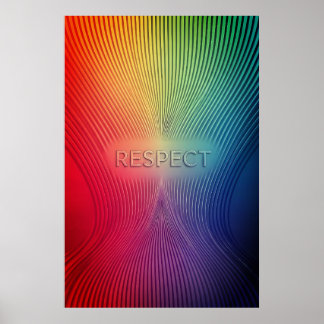 Elegante Respect Typografie met Color Flow Poster