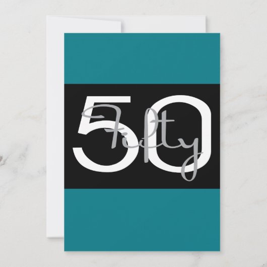 Elégante, rétro 50e anniversaire Invitations (Dos)