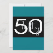 Elegante, Retro 50e verjaardag uitnodigingen (Achterkant)