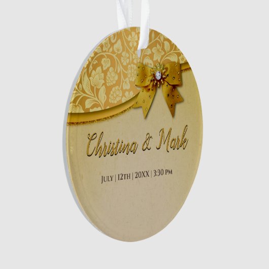 Elegante Retro Abstracte Bloemen en Bladeren Ornament (voorkant)