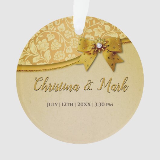 Elegante Retro Abstracte Bloemen en Bladeren Ornament (voorkant)