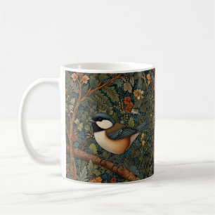 Elegante Retro Art Nouveau bosvogel Koffiemok