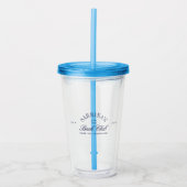 Elegante Retro Bachelorette Bachclub Acryl Drinkbeker (Voorkant)