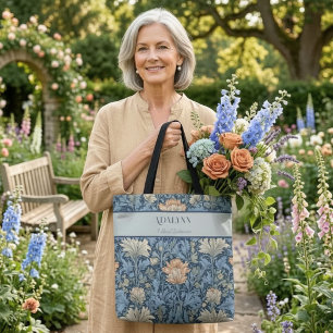 Elegante Retro Bloemen Pensioen Cadeaus voor Moede Draagtas