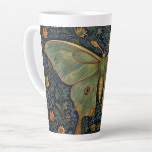 Elegante retro boho Luna mot botanisch Latte Mok