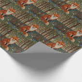 Elegante retro boho rode vos bos dier cadeaupapier (Hoek)