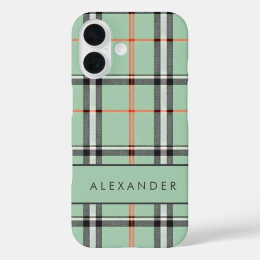 Elegante retro geruit Case-Mate iPhone case (Achterkant)