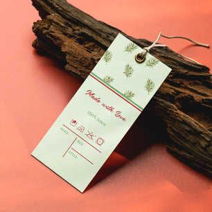 Elegante Retro Kleding Maat Prijs Hang Label Label Visitekaartje