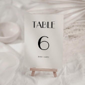 Elegante Retro Off Witte Trouwtafel Nummer Kaart