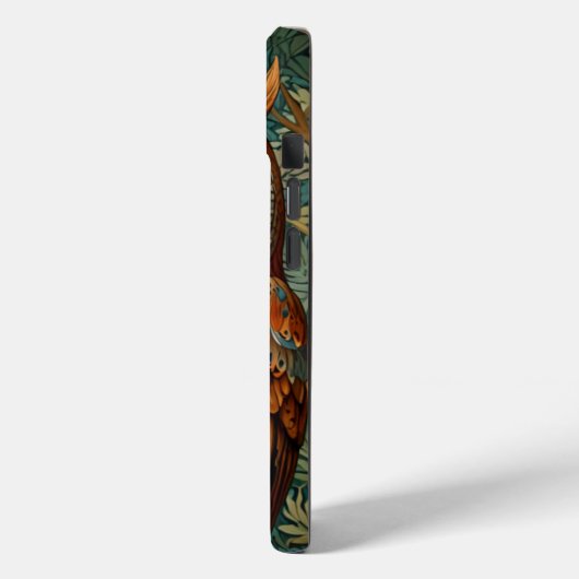 Elegante retro uil bos groen Case-Mate iPhone case (Achterkant / Links)