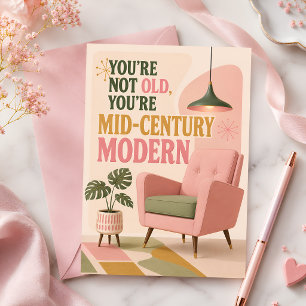 Elegante Retro Verjaardagskaart voor Vrouwen Kaart