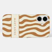 Elegante retro wavy verticale strepen Case-Mate iPhone case (Achterkant (horizontaal))