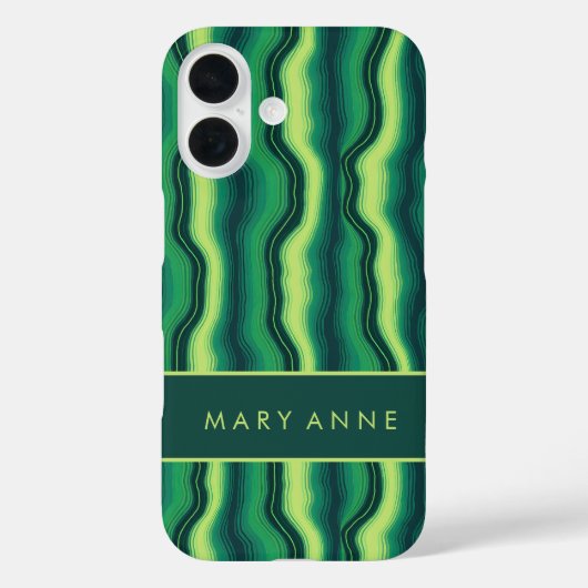Elegante retro wavy verticale strepen Case-Mate iPhone case (Achterkant)