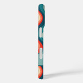 Elegante retro wavy verticale strepen Case-Mate iPhone case (Achterkant / Rechts)