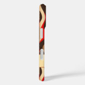 Elegante retro wavy verticale strepen Case-Mate iPhone case (Achterkant / Rechts)