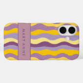 Elegante retro wavy verticale strepen Case-Mate iPhone case (Achterkant (horizontaal))