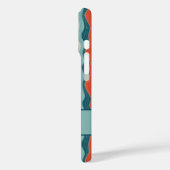 Elegante retro wavy verticale strepen Case-Mate iPhone case (Achterkant / Links)