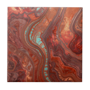 Elegante rijke koperen patina metalen goud tegeltje