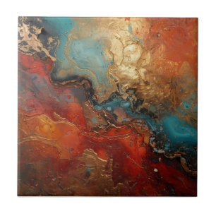 Elegante rijke koperen patina metalen goud tegeltje
