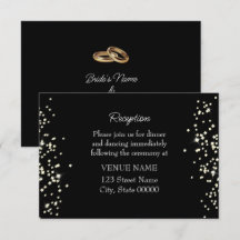 Elegante ringen nepsieraden trouw receptie kaart