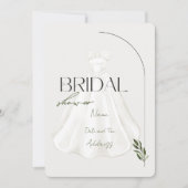 Élégante robe blanche Invitation de douche nuptial (Devant)