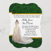 Élégante robe de mariage Invitations de mariage (Devant / Derrière)