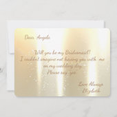 Élégante robe de mariée brillante or carte de demo (Dos)