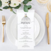 Elégante robe florale Quinceanera Menu