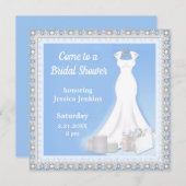 Elégante robe nuptiale douche Invitation (Devant / Derrière)