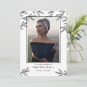 Elegante Robin Bird begrafenis Dank u rouw Bedankkaart (Staand voorkant)