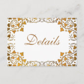 Elegante Rococo Formele Classic Wedding Informatiekaartje (Voorkant)