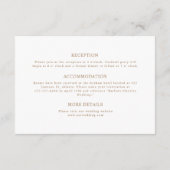 Elegante Rococo Formele Classic Wedding Informatiekaartje (Achterkant)