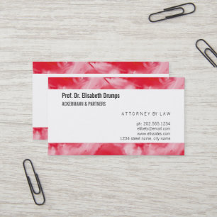 Elegante Rode Aquarel Visitekaartje