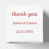 Elegante rode bloem bruiloft bedankdoosjes (Bovenkant)