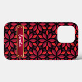 Elegante rode bloem naadloos patroon Case-Mate iPhone case (Achterkant (horizontaal))