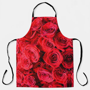 Elegante rode bloemen Rode Rozen roos tuin Schort