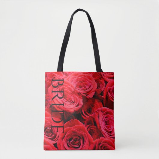 Elegante rode bloemen rozen tote bag (Voorkant)