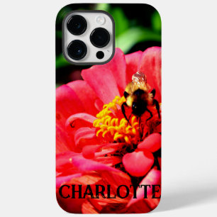 Elegante rode bloemenfoto hommel Case-Mate iPhone 14 pro max hoesje