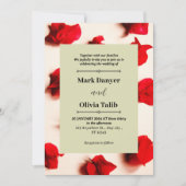 Elegante rode bord bruiloft uitnodiging Sjabloon (Voorkant)