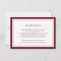 Elegante rode bordeauxkleurige rand frame huwelijk