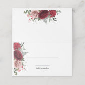 Elegante rode Bourgondische Blush Rozen bruiloft (Buitenkant ongevouwen)