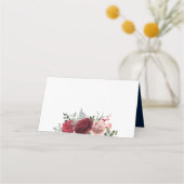 Elegante rode Bourgondische Blush Rozen bruiloft (Achterkant)