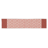 Elegante rode Damask Star Pattern Kerstmis Korte Tafelloper (Horizontaal)