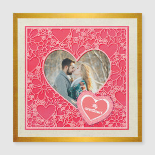 Elegante rode en roze bloemharten Valentijnsdag