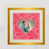 Elegante rode en roze bloemharten Valentijnsdag (Voorkant / Achterkant)